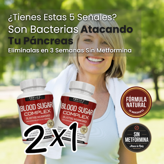 2x1 BLOOD SUGAR COMPLEX | Fórmula Natural con 20 Ingredientes Activos